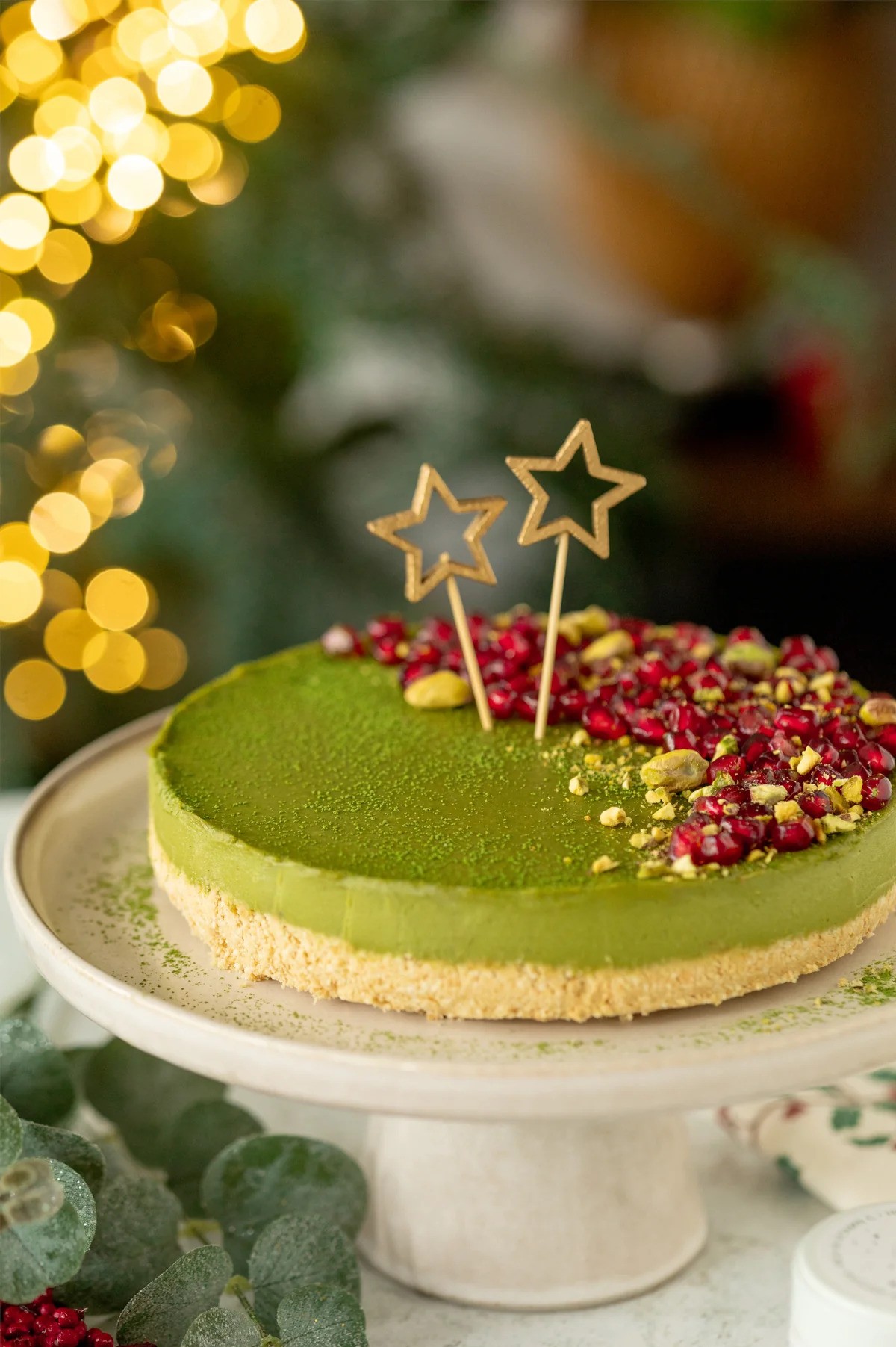 Cakes, celebrations, matcha cheesecake