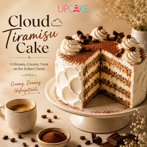 cloud, tiramisu, cake, UpCake, tasty